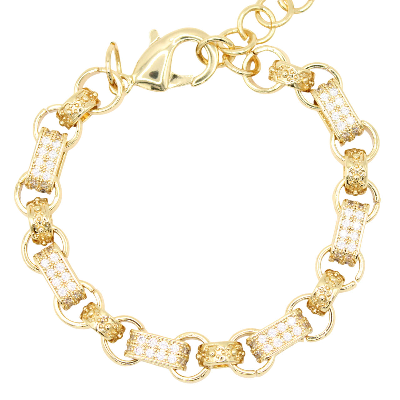 GOLD & SILVER ICED OUT BRACELET